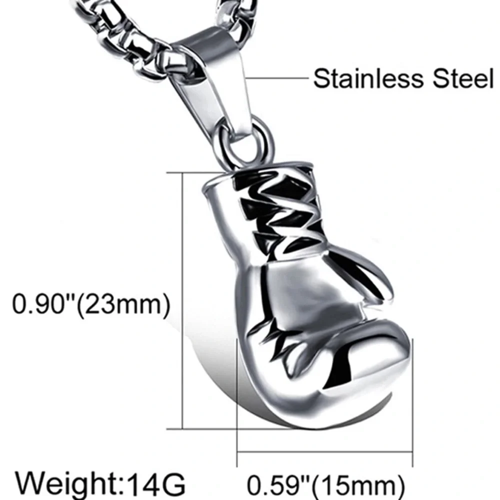 Punk Stainless Steel Boxing Glove Chain